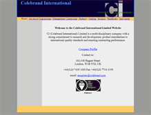 Tablet Screenshot of colebrand.com